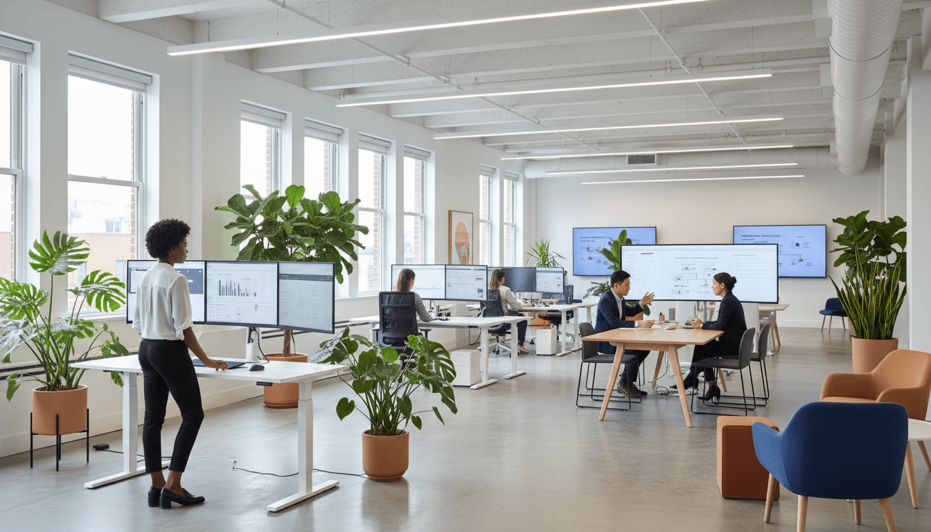 A clean, modern data visualization aesthetic with cool blues and grays